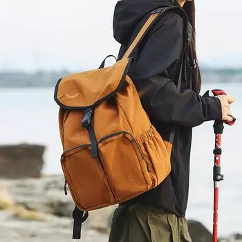 New Workwear Style Large-Capacity Backpack Lightweight Water-Resistant Multi-Pocket Outdoor Travel Backpack 28*15*43cm чёрный