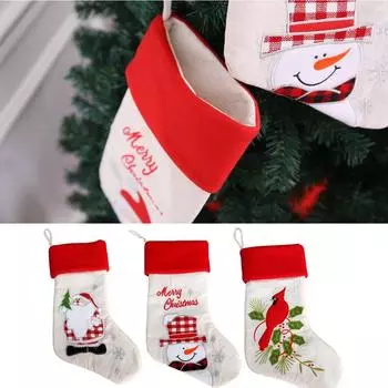 New Year Party Supplies Hanging Socks Stockings Santa Sack Christmas Ornament Xmas Tree Decor Christmas Elk