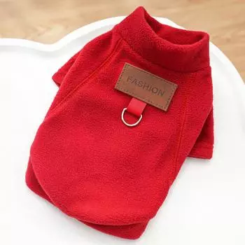 New Year s Autumn and Winter Pets Medium and Large Dogs Cat Clothes Fleece Bottom Shirt Towing Teddy Bigbear Dog Supplies XS (bust 30cm 1-1.5kg pet)