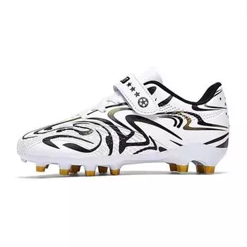 New youth and children s football shoes long nails low top non-slip PU Velcro professional sports football shoes 30