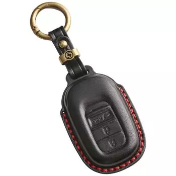 New ZRV VEZEL Key Key 2023 Latest Key Case Premium Genuine Leather [smasol] ZR-V Cover, Shell, (3D / 3-Button A, Black)