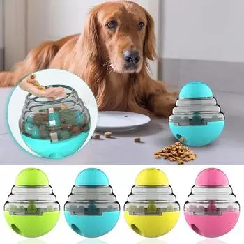 Неваляшка для домашних животных, мяч для утечки, шлифовка зубов, игрушка для собаки, мяч-качалка с приветом, артефакт маджента