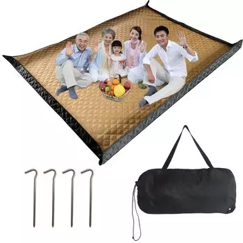 NewB Pikuni Leisure Ground Sheet Толстый водонепроницаемый большой компактный стильный большой уличный тент внутренний коврик для кемпинга на открытом воздухе 3 человека (Хаки,