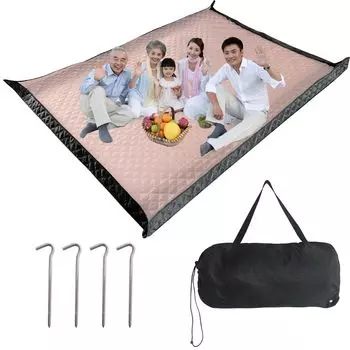 NewB Pikuni Leisure Ground Sheet Толстый водонепроницаемый большой компактный стильный большой внутренний коврик для палатки Yasushi для кемпинга на открытом воздухе на 3 человека (Лисий цвет, золотисто-коричневый