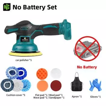 NEWBENY 150 мм электрическая полировальная машина для автомобиля, беспроводная, 8-ступенчатая регулировка, полировка автомобиля, автоматический вощеный вращающийся инструмент для аккумулятора 18 В-21 В No Battery