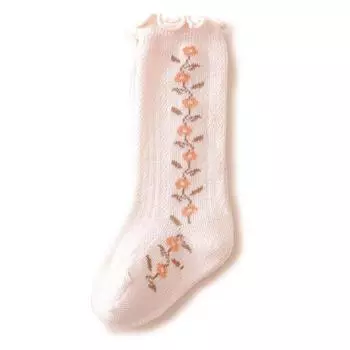 Newborn Baby Girl Socks New Kids Ruffled Knee High Socks Toddler Soft Cotton Spring Autumn Children Princess Long Socks S(0-1Y)