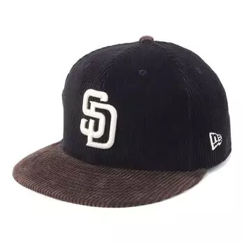 Newera Cap 59FIFTY 14507981 NER35C3135 MLB San Diego Padres SD Brown Black Corduroy ONSPOTZ Custom Made Hat Gokyu Fifty 5950 Straight Flat Visor 2
