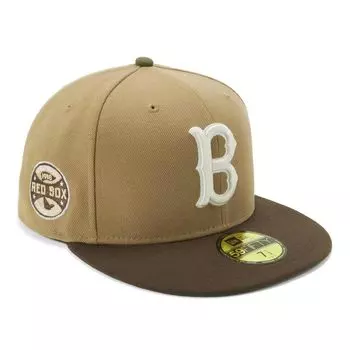 newera Cap 59FIFTY 14676989 NER35C7956 MLB Boston Red Sox BOS Khaki Beige 7 SIDE PATCH UNDER VISOR ONSPOTZ Custom Made Hat Gokyu Fifty Unisex Summer