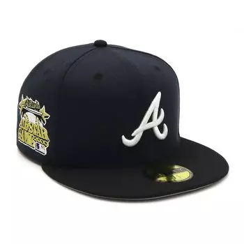 newera Кепка 59FIFTY 70822844 NER35C7272 MLB Atlanta Braves ATL Navy SIDE PATCH UNDER VISOR ONSPOTZ Кепка на заказ Gokyu Fifty 5950 Side Patch Straight