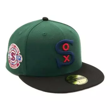 newera Кепка 59FIFTY 70823747 NER35C8947 MLB Chicago White Sox CWS Темно-зеленый Зеленый 7 БОКОВАЯ НАШИВКА ПОД КОЗЫРЬКОМ ONSPOTZ Изготовленная на заказ кепка Gokyu Fifty Newera