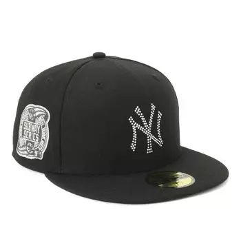 Newera newera cap 59FIFTY 14551036 NER35C6785 MLB New York Yankees NY Black Black Rhinestone SIDE PATCH ONSPOTZ Custom Made Hat Gokyu Fifty 5950 Side