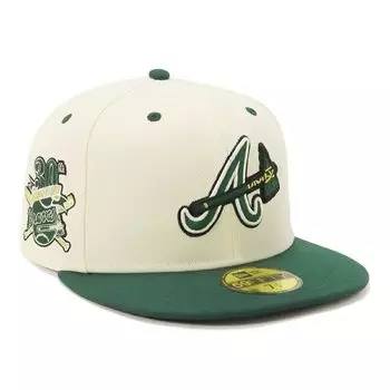 Newera Newera Кепка 59FIFTY 14562015 NER35C2823 MLB Atlanta Braves ATL Зеленый Белый Белый БОКОВАЯ НАШИВКА ONSPOTZ Кепка, сделанная на заказ Gokyu Fifty 5950 Боковая нашивка