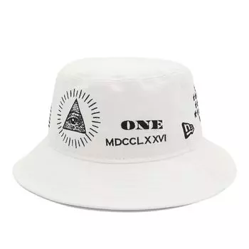 newera Панама 14666125 NER32C2552 Белый Белый DOLLAR ONSPOTZ Изготовленная на заказ шляпа унисекс Подарок Модный дизайн Длинные поля шляпы [New Era] Bucket-01 белый