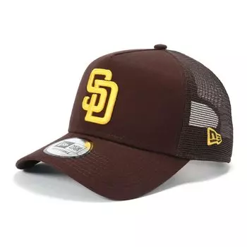 newera сетчатая кепка 9FORTY Trucker 14666191 N139AT010 MLB San Diego Padres SD Burnt Wood Brown БЕСПЛАТНО ONSPOTZ специальный заказ кепка Kyu Forty унисекс унисекс