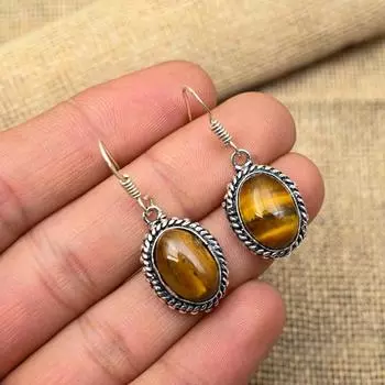 Невероятный драгоценный камень тигровый глаз ручной работы из стерлингового серебра 925 пробы удивительные ювелирные изделия для свадебного подарка