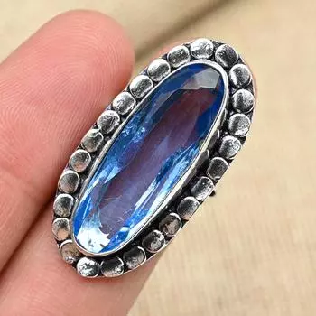 Невероятный танзанитовый драгоценный камень стерлингового серебра 925 пробы ручной работы кольцо подарок ювелирные изделия 4 синий