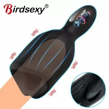 Новейший тренажер для задержки эякуляции с 12 режимами, мужской мастурбатор-вибратор, автоматический оральный оргазм, стимулятор головки члена, массажер, секс-игрушки для мужчин