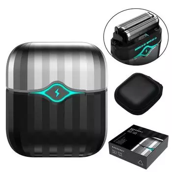 Новейшая интеллектуальная бритва с возвратно-поступательным движением для мужчин, профессиональная портативная дорожная электробритва, мини-триммер с двумя ножами для бороды