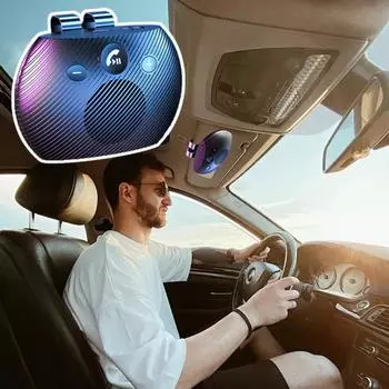 Newest Bluetooth-compatible 5.3 Speakerphone Handsfree Sun Visor Speaker Wireless Car Kit Car Audio Receiver Stereo Music Player