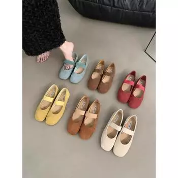 Новейшие женские туфли Мэри Джейн на плоской подошве Осенние мягкие повседневные туфли на плоской подошве Новые брендовые удобные прогулочные сандалии Элегантные сандалии Zapatos Mujer 35 бежевый