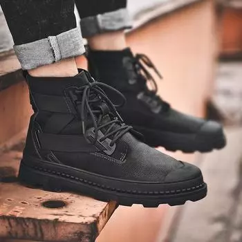 Новейшие зимние мужские ботинки из натуральной кожи, уличная повседневная обувь, мужские мотоциклетные ботинки с мехом, модные военные тактические зимние ботинки 44