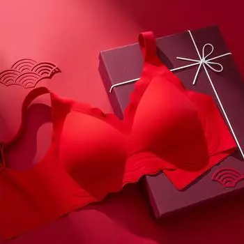 Невеста большая грудь показывает небольшую сборку, верхняя поддержка, без стального кольца, анти-провисание, под грудью, бюстгальтер для новорожденных 75C красный