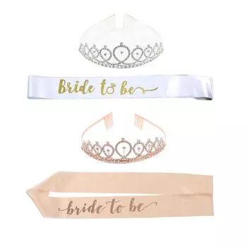 Невеста будет комплектом лент с вуалью тиара модный элегантный стиль привлекающий внимание свадебный пояс для свадебного шоу Rose Gold