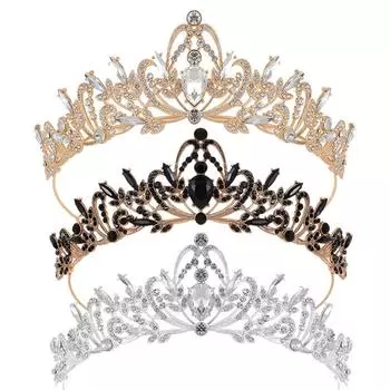 Невеста свадебный головной убор роскошный стразы корона ободок аксессуары для волос супер фея корона день рождения принцесса свадебные аксессуары