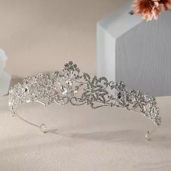 Невеста в пасторальном стиле, стеклянная корона для волос из сплава со стразами, аксессуары для свадебного банкета, корона, головной убор в корейском стиле