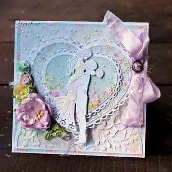 Невеста жених металлический трафарет DIY скрапбукинг тиснение пригласительные открытки трафарет серебряный