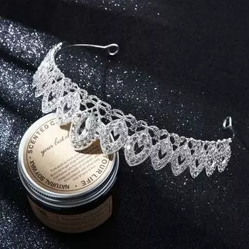 Невеста Женщины цинк цинковый сплав оголовье Кристалл горный хрусталь свадебная тиара головной убор украшения корона для волос розового золота