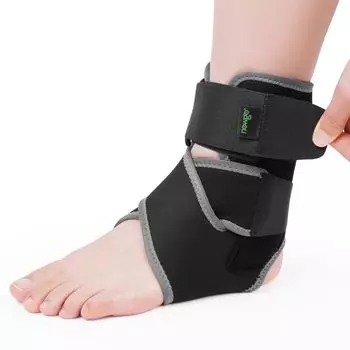 NEWGO лодыжка лодыжка спортивная поддержка лодыжки для мужчин и левого и 1 шт. черная накладка, бандаж, поддержка, обертывание, дышащий, для женщин, для правого, - чёрный