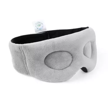 NEWGO Маска для глаз для 3D-парового сна Маска для глаз содержит натуральное семя льна Мягкая и легкая Не давит Быстро нагревается Включает сумку для хранения Серый сон,