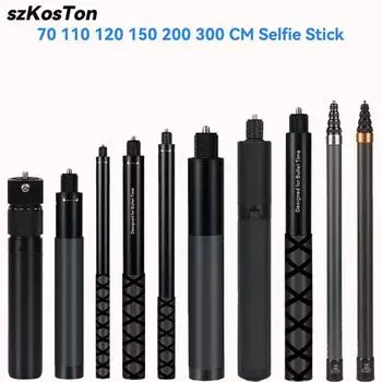 Невидимая расширенная версия селфи-палки, масштабируемый монопод для Insta 360 X3 X4 GoPro 13 12 11 10 9 8 DJI OSMO 5 PRO Stick Tripod