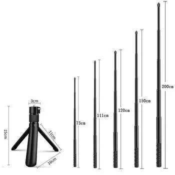 Невидимая селфи-палка Bullet Time для Insta360 X4 X3 X2 GoPro 12 11 10 9 8 DJI Action 4/3 SJCAM Camera Extended Bundle Handle