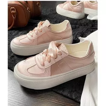 Невидимая стелька, увеличивающая рост, круглый носок, прошитая атласная поверхность, белые туфли, женские, легкие, на шнуровке, повседневные туфли для сноубординга, женские 34 серебряный