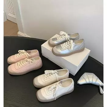 Невидимая стелька, увеличивающая рост, маленький размер 4, ретро-кроссовки со шнуровкой и строчкой, повседневные женские кроссовки 33