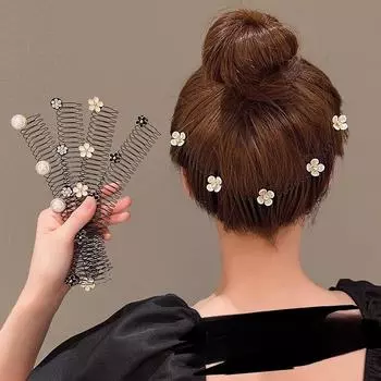 Невидимая заколка для волос со сломанными волосами, инструменты для тиары для взрослых, изогнутая кривая челка с фиксированной вставкой, расческа для женщин и девочек, аксессуары для укладки волос 20cm