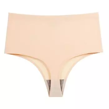 Невидимое нижнее белье, женские трусики, бесшовные стринги с высокой талией, трусы из ледяного шелка M