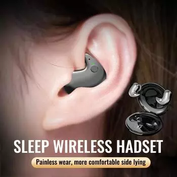Невидимые беспроводные наушники для сна Bluetooth 5.3 Гарнитура Мини TWS Наушники для сна с шумоподавлением Игровая гарнитура для киберспорта Скрытые наушники