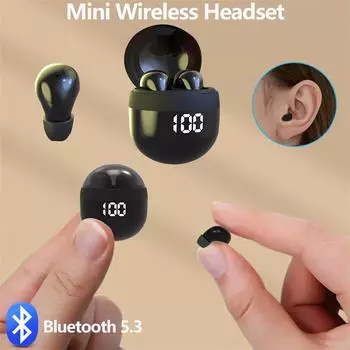 Невидимые беспроводные наушники для сна Bluetooth 5.3 Наушники-вкладыши с микрофоном Наушники с шумоподавлением TWS Мини-гарнитура для смартфона