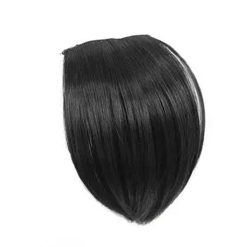 Невидимые бесшовные накладки для волос Термостойкие волокна Синтетические накладки Верхняя боковая крышка для волос 15CM чёрный/естественный