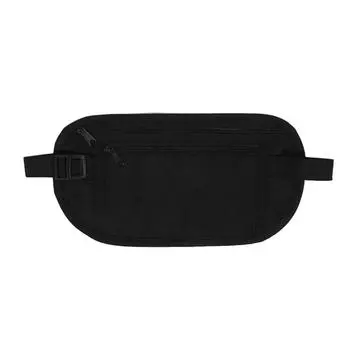 Невидимые дорожные поясные сумки, плотно прилегающая поясная сумка для паспорта, денег, поясная сумка, скрытый защитный кошелек, повседневная сумка для мужчин и женщин чёрный