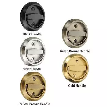 Невидимые дверные ручки из нержавеющей стали, круглые встроенные скрытые ручки для шкафов, ручки-кнопки для раздвижных дверей, круглые замки-кольца