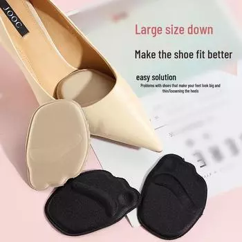 Невидимые нескользящие амортизирующие подушечки для передней части стопы для женских туфель на высоком каблуке и босоножек Black