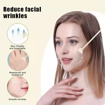 Невидимые тонкие наклейки для лица V-образной формы, быстрая подтяжка лица, подтяжка шеи, глаз, двойной подбородок, морщины, лента для макияжа