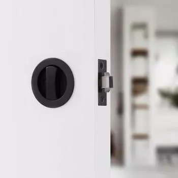Невидимый круглый раздвижной дверной замок для внутренней комнаты трансляционный дверной замок для ванной комнаты Single Hook