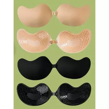 Невидимый липучий бюстгальтер с подтяжкой, бесшовный и без бретелек Push Up антиконвексный бюстгальтер, женское нижнее белье и аксессуары для нижнего белья C чёрный