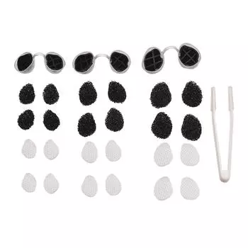 Невидимый носовой фильтр Ультра-дышащие носовые фильтры Носовые фильтры Носовые заглушки для запахов Фильтрация воздуха от пыльцы, пыли, дыма чёрный