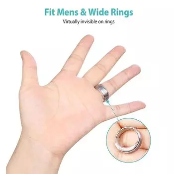 Невидимый регулятор размера колец, ограничитель размера колец, 8 размеров для свободных колец, портативный прозрачный